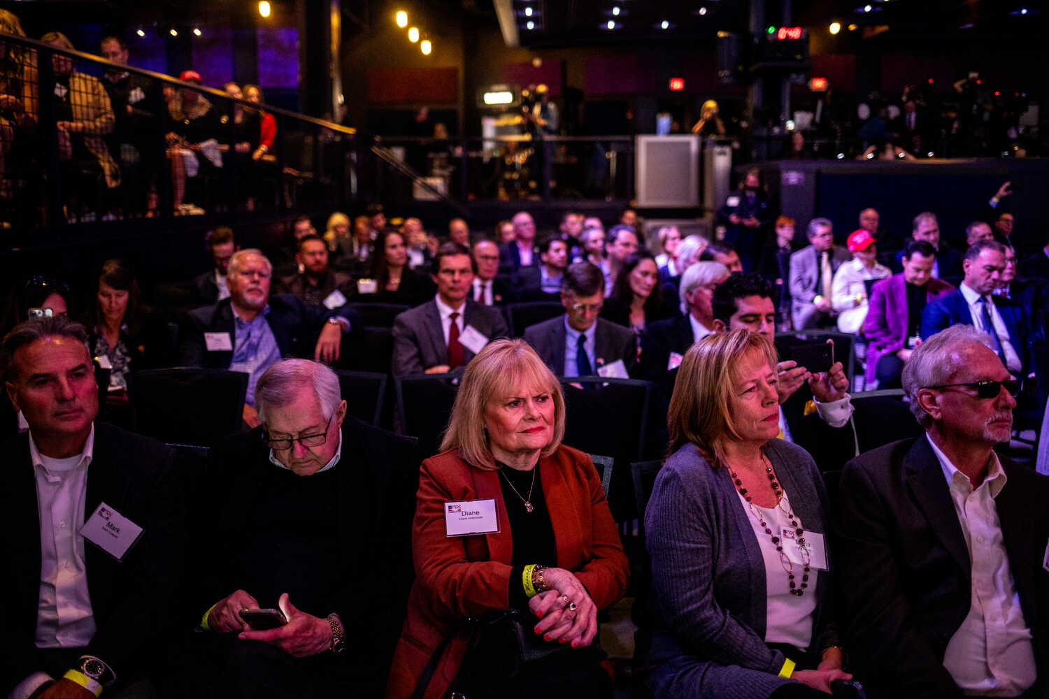 Attendees listen to Trump speak at the Detroit Economic Club last Thursday.